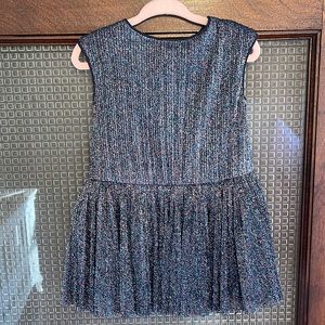 Lurex sparkle dress in blue navy